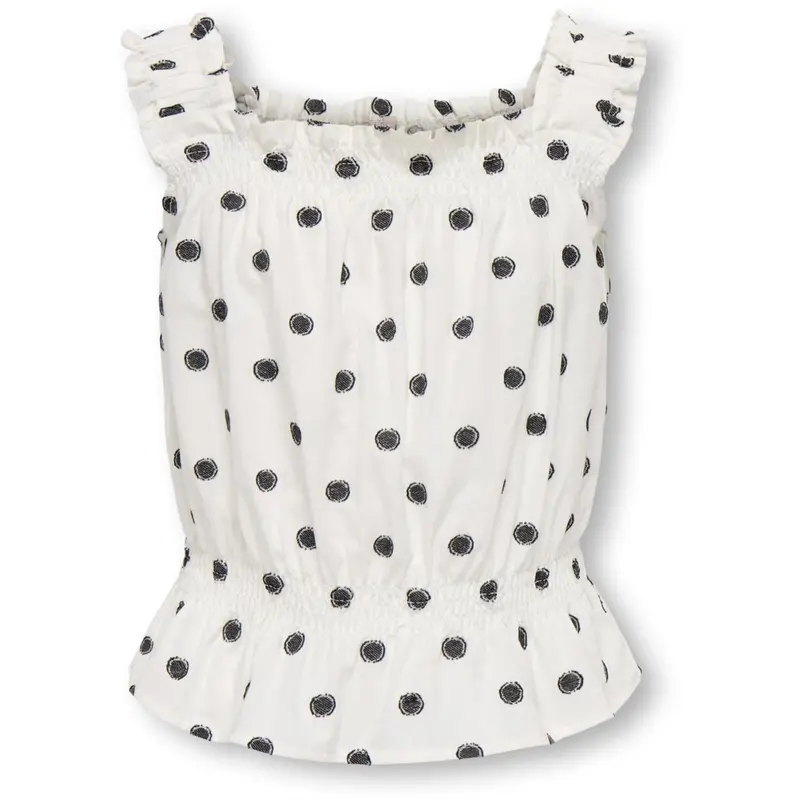 Kids Only Cloud Dancer Black Dots Kogsweta Sl Top Wvn 1