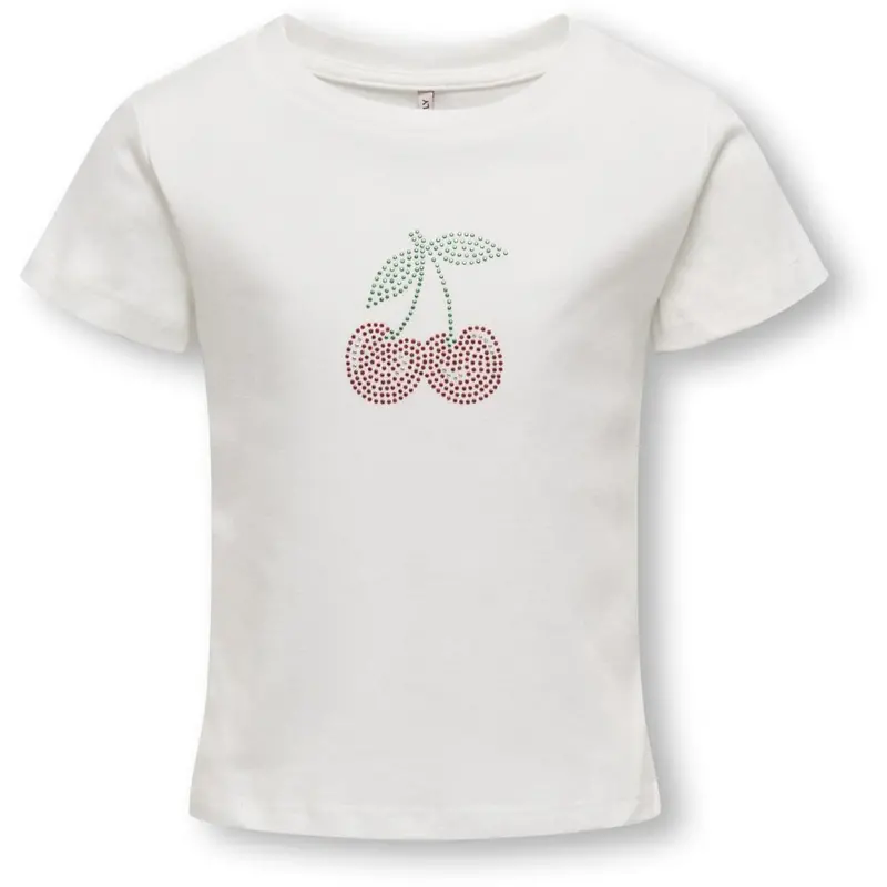 Kids Only Cloud Dancer Cherry Kira Life Blng O-Neck Baby T-Shirt 1