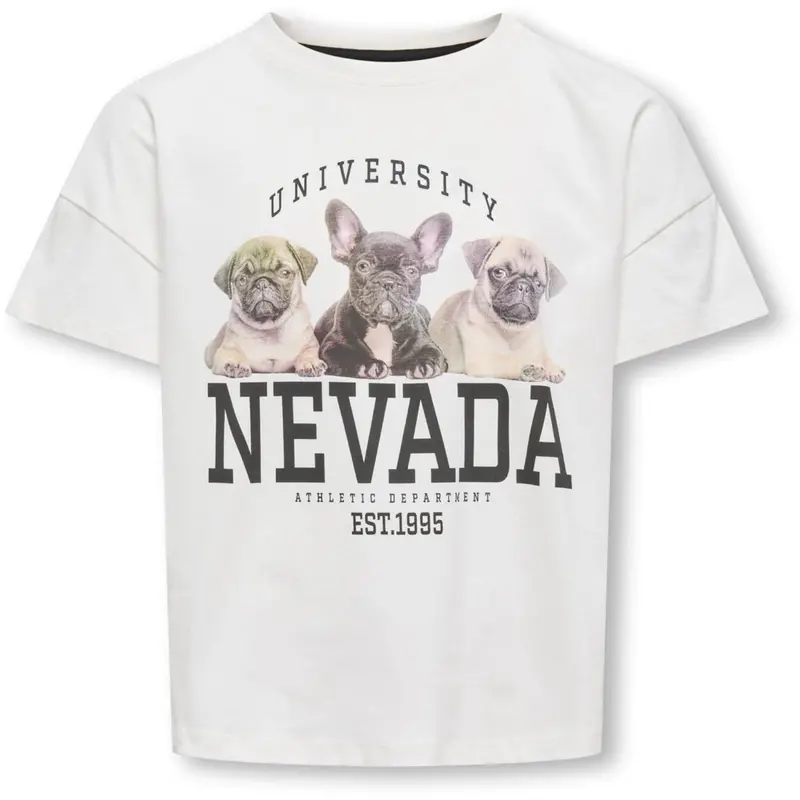 Kids Only Cloud Dancer Nevada Kogditte Life S/S Ovz Printed Top Jrs 1