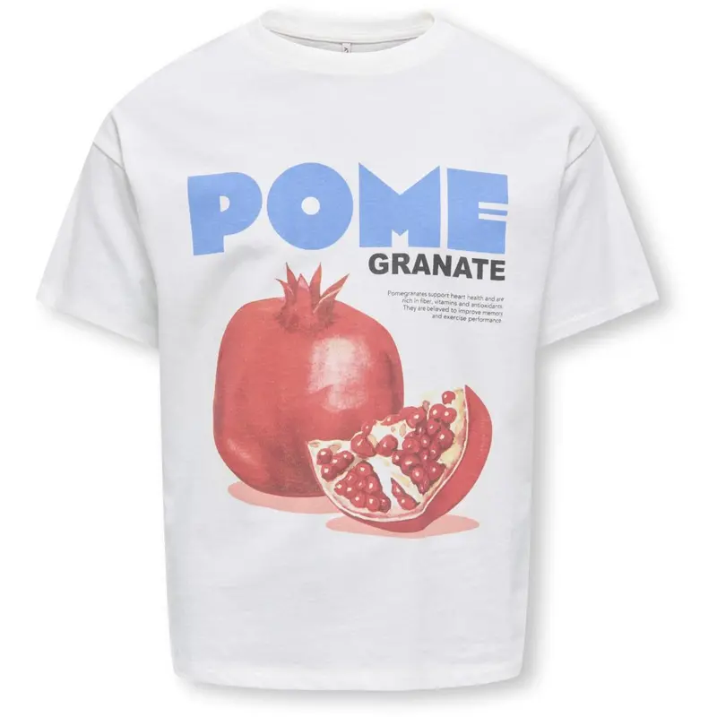Kids Only Cloud Dancer Pomegranate Phoebe Life Loose Fresh T-Shirt 1