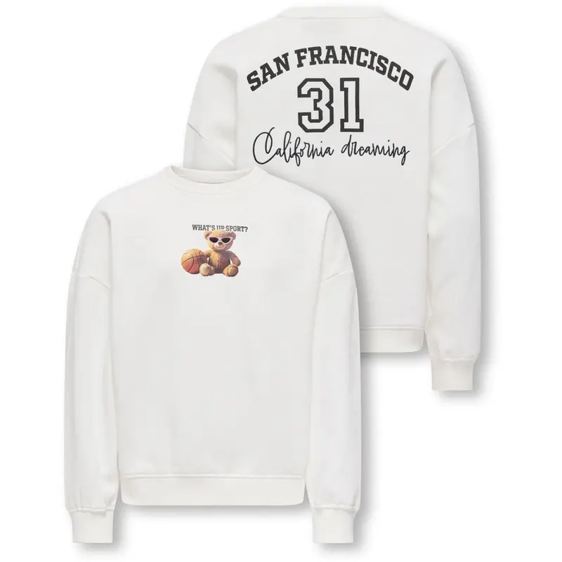 Kids Only Egret Sport Kogbila L/S Ovz Bear O-Neck Swt Noos 1