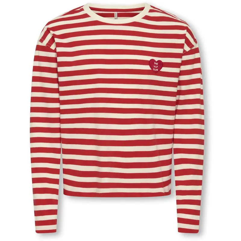 Kids Only High Risk Red Cloud Dancer/Detail Heart High Risk Red Koglivina L/S O-Neck Stripe Top Jrs 1