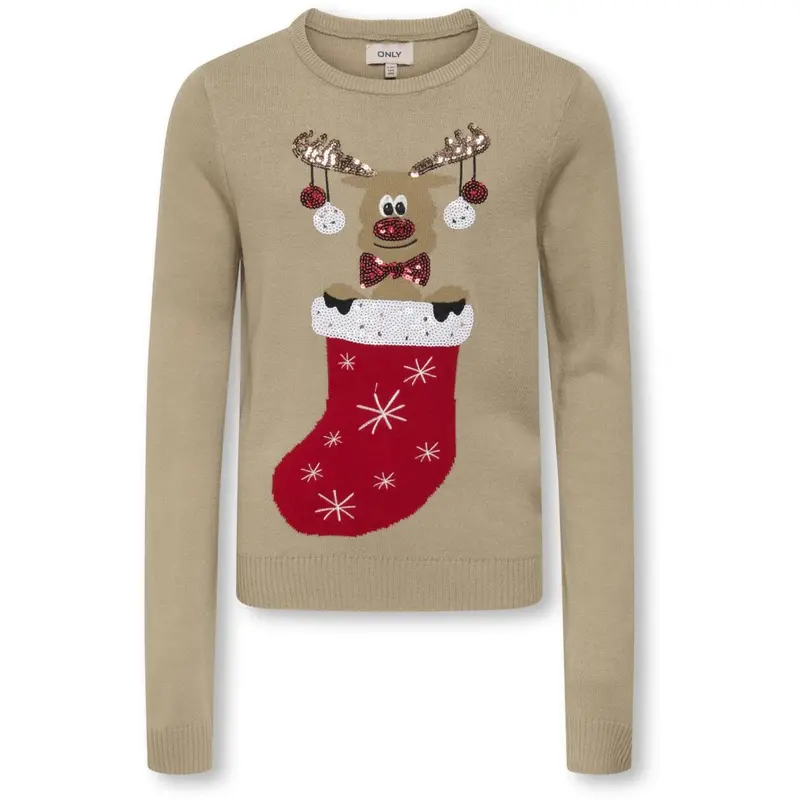 Kids Only Humus Christmas Sock Kogxmas Shine Ls Oneck Box Knt 1