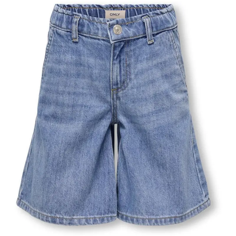 Kids Only Light Blue Denim Kogcomet Wide Long Shorts Dnm Dia Noos 1