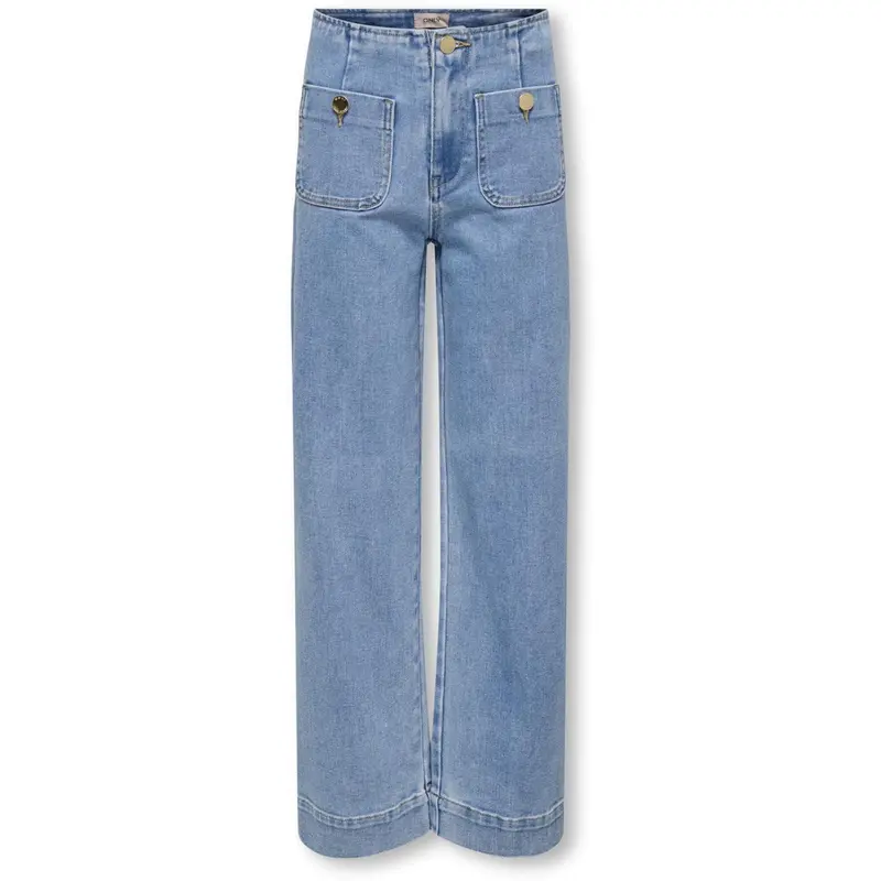 Kids Only Light Blue Denim Kogmadeline Hw Wide Pocket Dnm Gua 1