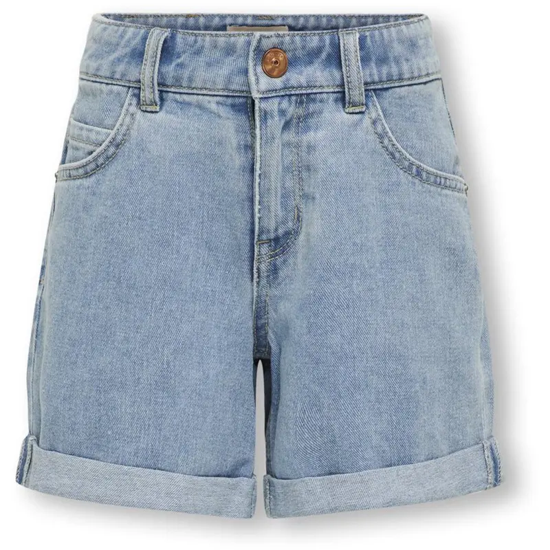 Kids Only Light Blue Denim Kogvega Reg Mom Shorts Dnm Bjbox Noos 1