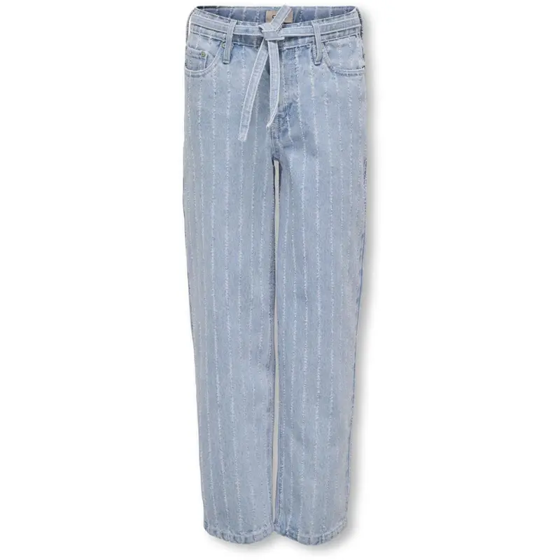 Kids Only Light Blue Denim Stripe Koggianna Mw Straight Stripe Dnm York 1