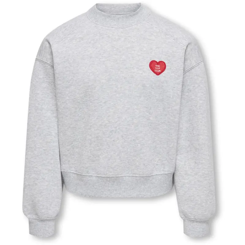 Kids Only Light Grey Melange Kogevisa L/S O-Neck Short Swt 1