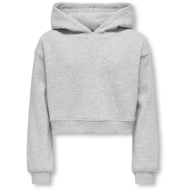 Kids Only Light Grey Melange Kogsweat L/S Hoodie Short Swt Noos 1