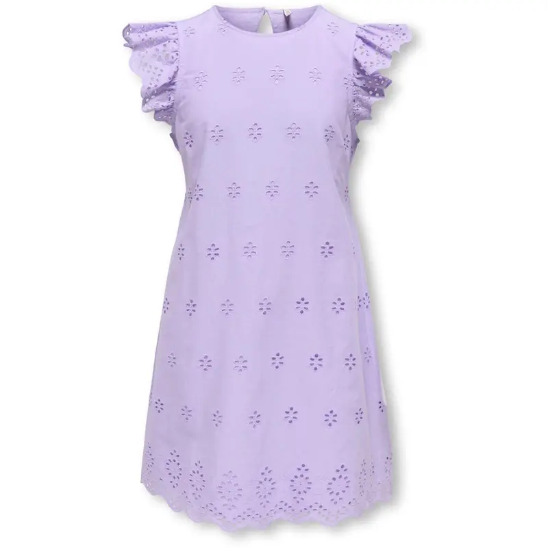Kids Only Lilac Breeze Koglou Life Emb Ss Open Back Dress Wvn 1