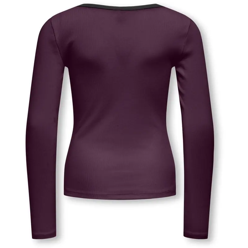 Kids Only Mauve Wine Black Bow Kogsofia L/S Bow Top Jrs 2