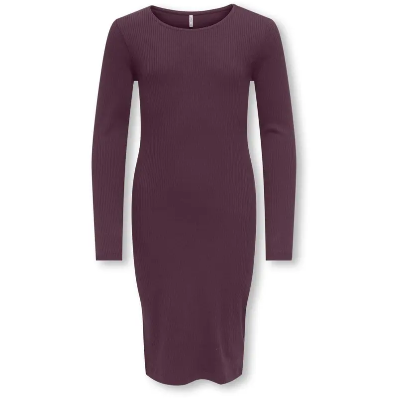 Kids Only Mauve Wine Kogbelfast Life L/S Midi Dress Jrs Noos 1