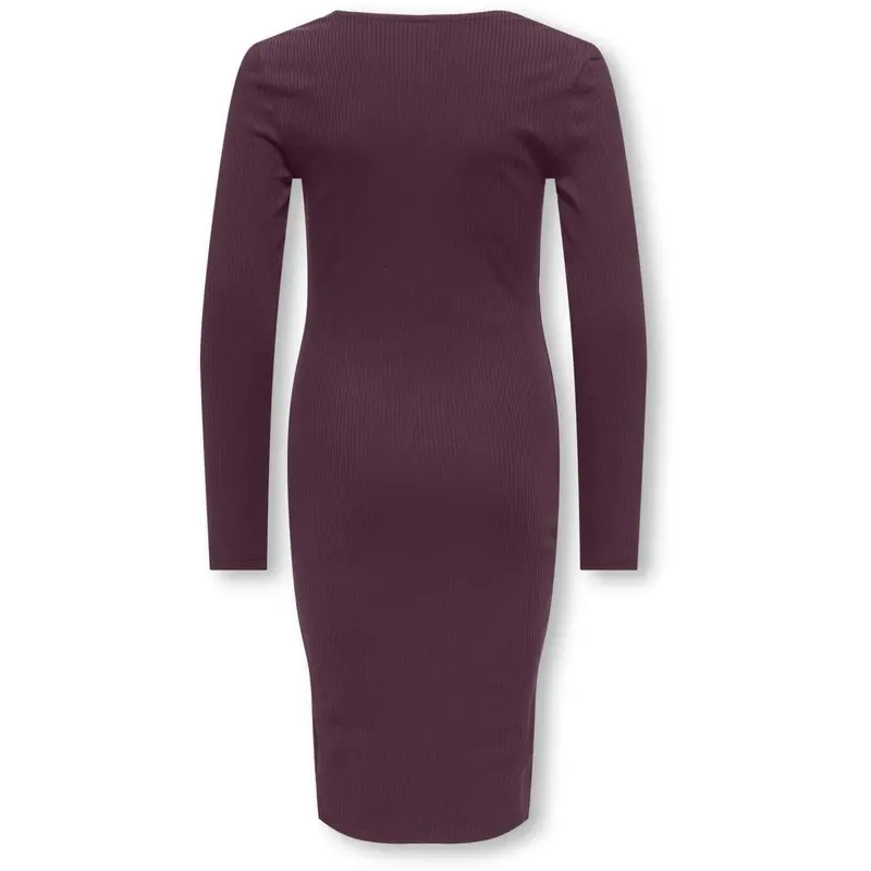 Kids Only Mauve Wine Kogbelfast Life L/S Midi Dress Jrs Noos 3