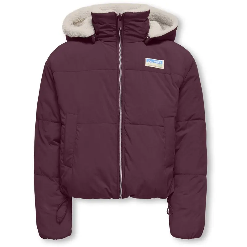 Kids Only Mauve Wine Kogmaria Life Reversib Puffer Jacket Otw 1