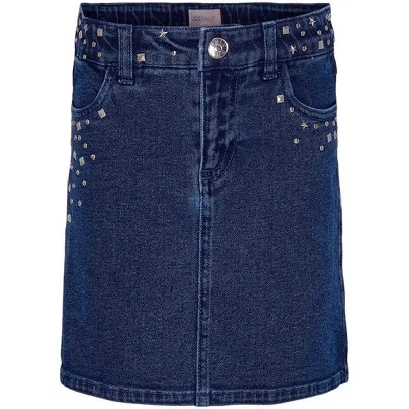 Kids Only Medium Blue Denim Dina Star Studd Skirt 1