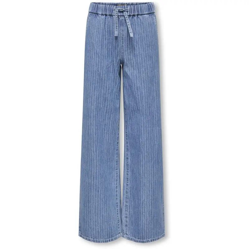 Kids Only Medium Blue Denim Stripes Kogyasmin Wide Pants Dnm Gua 1
