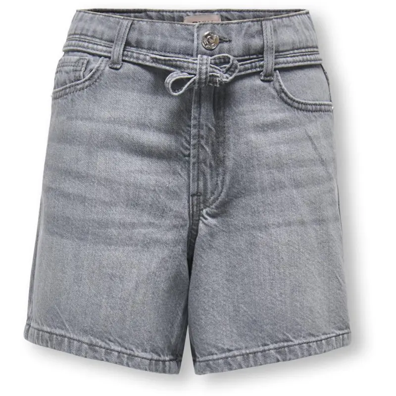 Kids Only Medium Grey Denim Koggianna Hw Belt Shorts Pimbox Dnm Noos 1