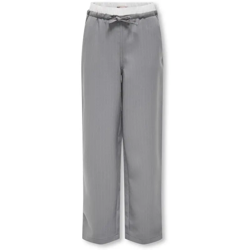 Kids Only Medium Grey Melange Boxer White Kogmiley Life Pinstr. Boxer Str Pants Pnt 1