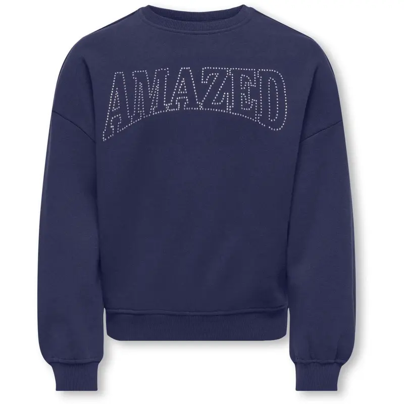 Kids Only Midnight Sail Amazed Kogkiki Life L/S Ovz O-Neck Stud Bru Swt 1