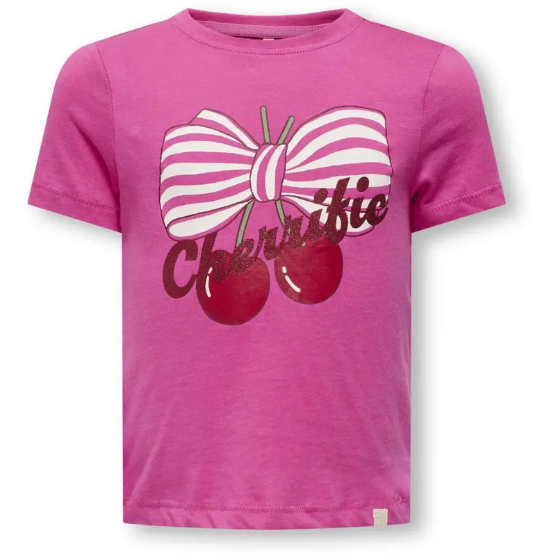 Kids Only Mini Fuchsia Fedora Bonbon Kmgcandy Life S/S Reg Printed Tee Jrs 1