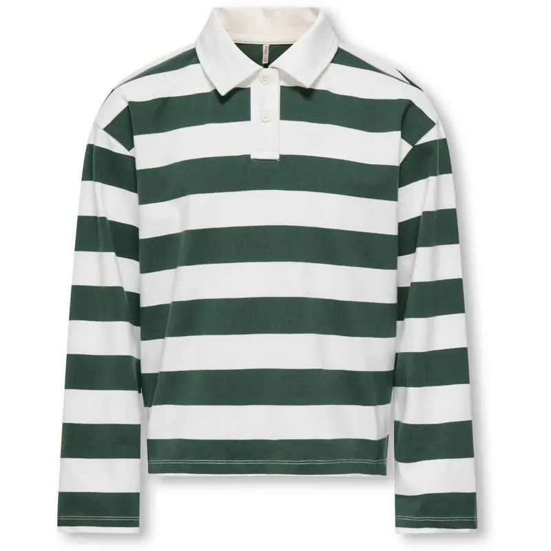 Kids Only Pineneedle Cloud Dancer Kogruby Life L/S Boxy Polo Shirt Jrs 1