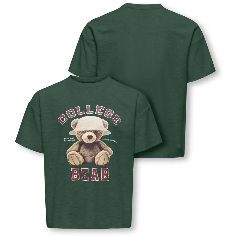 Kids Only Pineneedle Collage/Hat Nomad Kogbillie Ss Loose Teddy Top Jrs Noos 1