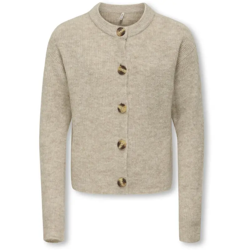 Kids Only Pumice Stone Melange Kogcamilla O-Neck L/S Cardigan Knt 1
