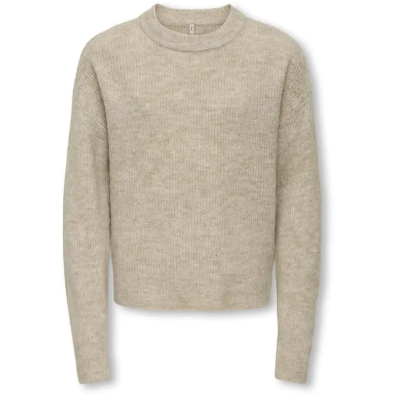 Kids Only Pumice Stone Melange Kogcamilla O-Neck L/S Pullover Knt 1