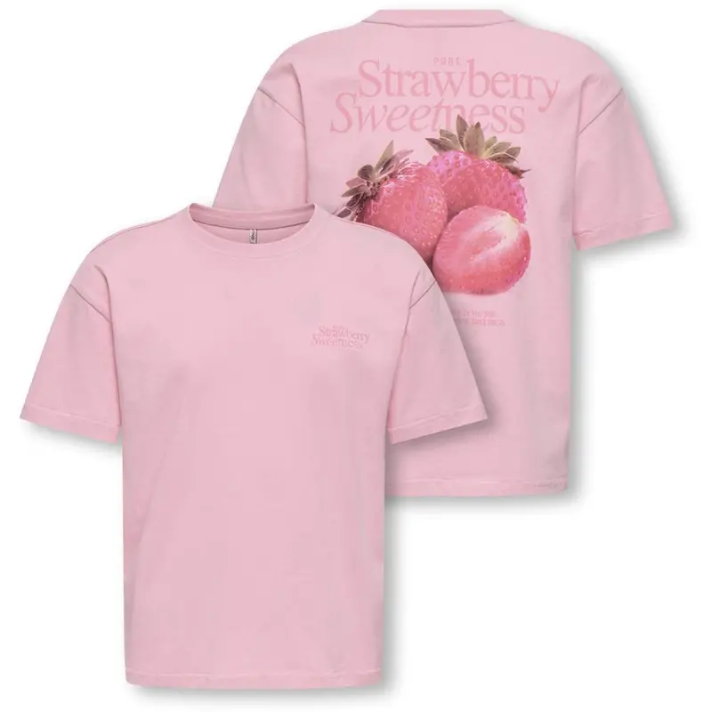 Kids Only Romance Rose Strawberry Koghelen Life S/S Loose Tee Jrs Noos 1