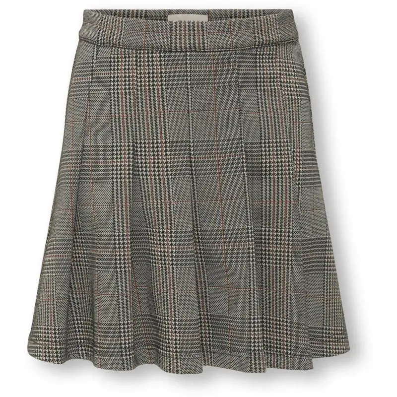 Kids Only Seal Brown Libra Checks Kogfine Pleat Skirt Jrs 1