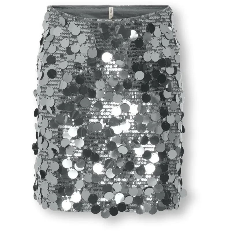 Kids Only Silver W. Silver Sequins Kogjadel Sequins Skirt Wvn 1