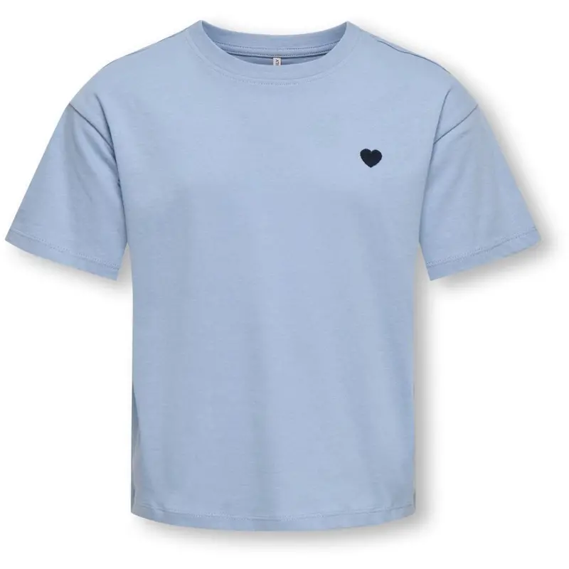 Kids Only Soft Chambray Heart Emb/Night Sky Kogmaiken Life Cropheart Ss Top Jrs Noos 1