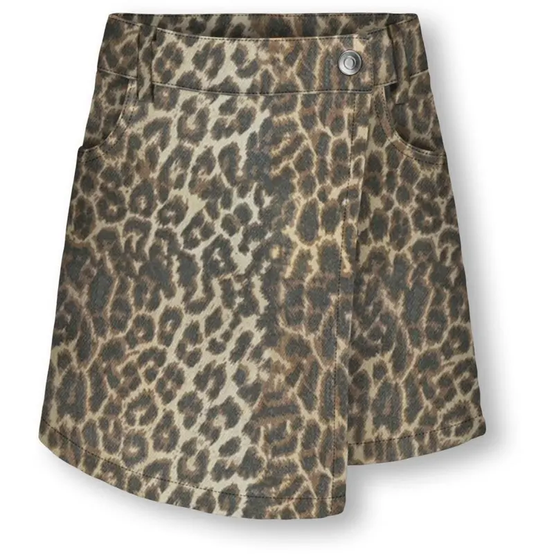 Kids Only Toasted Coconut Leo Washed Kognaomi Washed Aop Skorts Cs Pnt 1