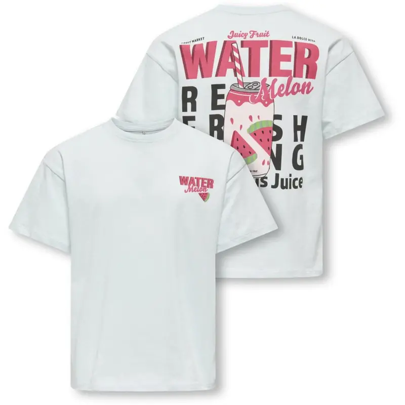Kids Only Wan Blue Melon Kogcana Life Ss Rlx Printed Top Jrs 1