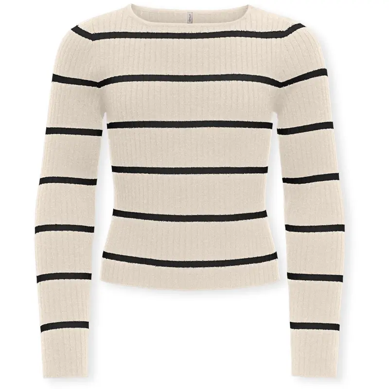 Kids Only Whitecap Gray Black Kogibi Ls Rib Boatneck Cp Knt 1