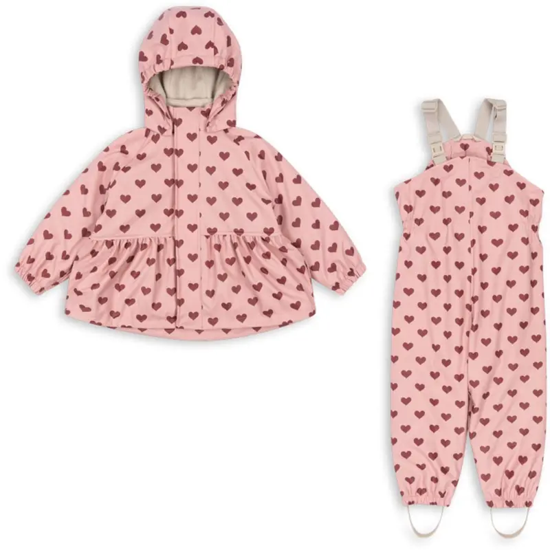 Konges Sløjd Amour Pink Rainy Palme Set Girl 1