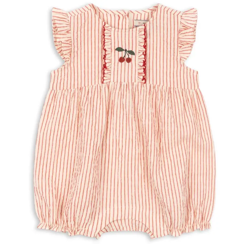 Konges Sløjd Amour Stripe Ellie Frill Romper Gots 1