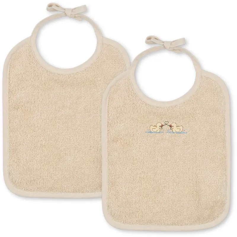 Konges Sløjd Antique White Figo 2 Pack Terry Bibs Gots 1