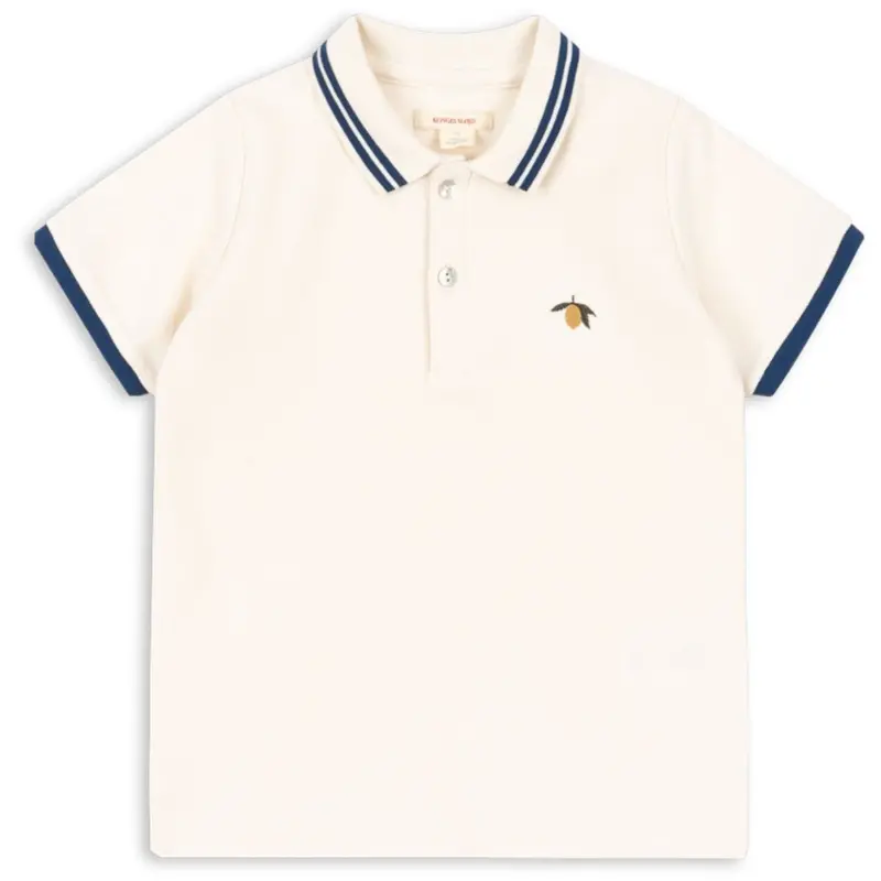 Konges Sløjd Antique White Florian Polo Shirt Gots 1