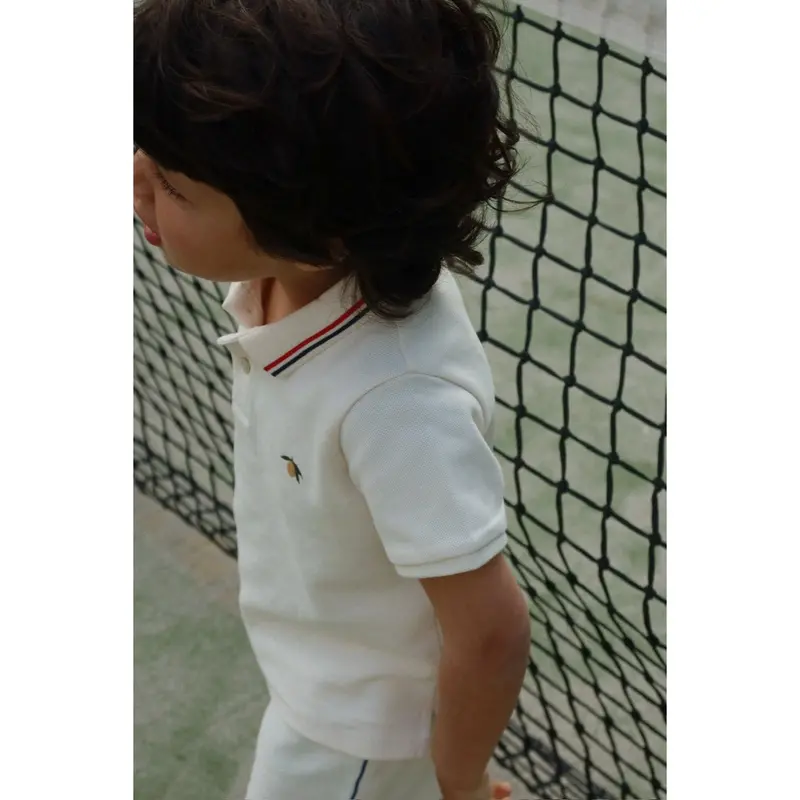 Konges Sløjd Antique White Florian Polo Shirt Gots 5