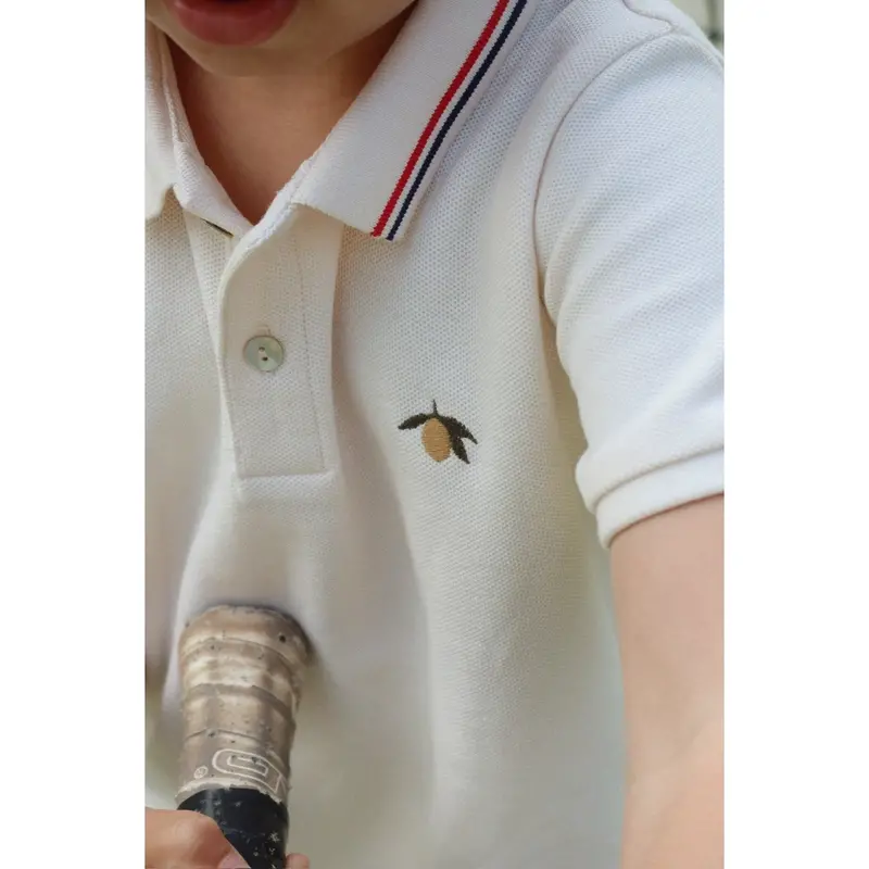 Konges Sløjd Antique White Florian Polo Shirt Gots 6