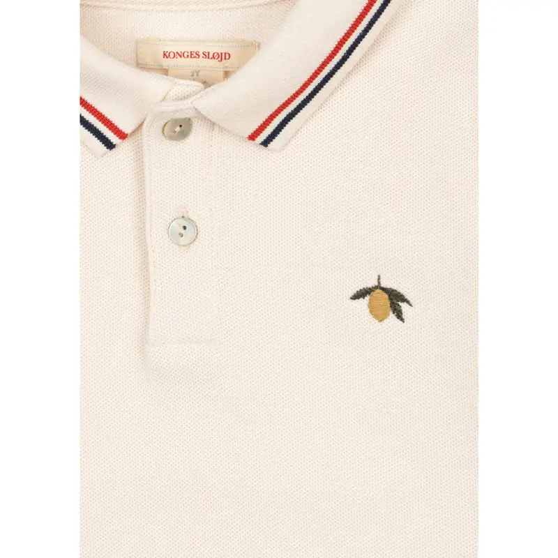Konges Sløjd Antique White Florian Polo Shirt Gots 7