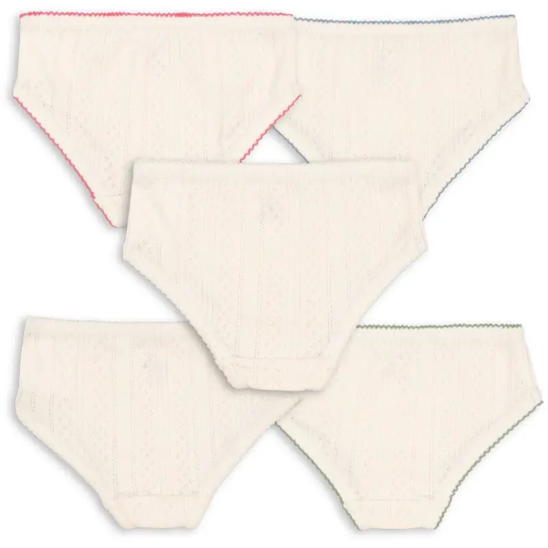Konges Sløjd Antique White Minna 5 Pack Girl Underpants Gots 3