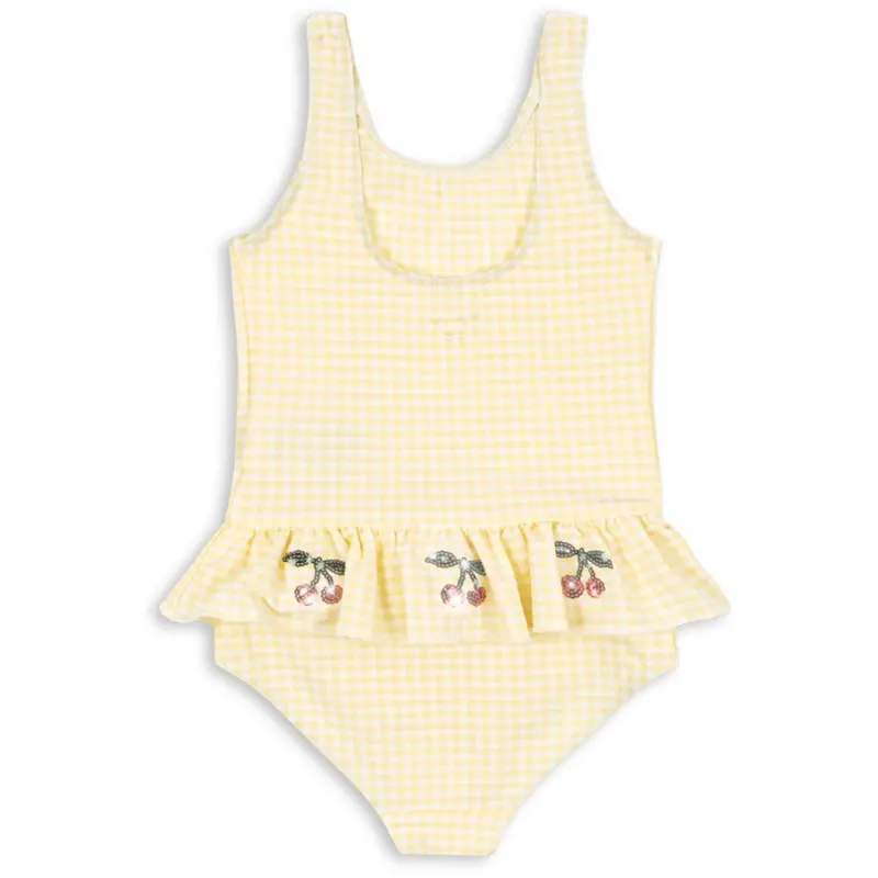 Konges Sløjd Banana Almond Check Etta Swimsuit 1