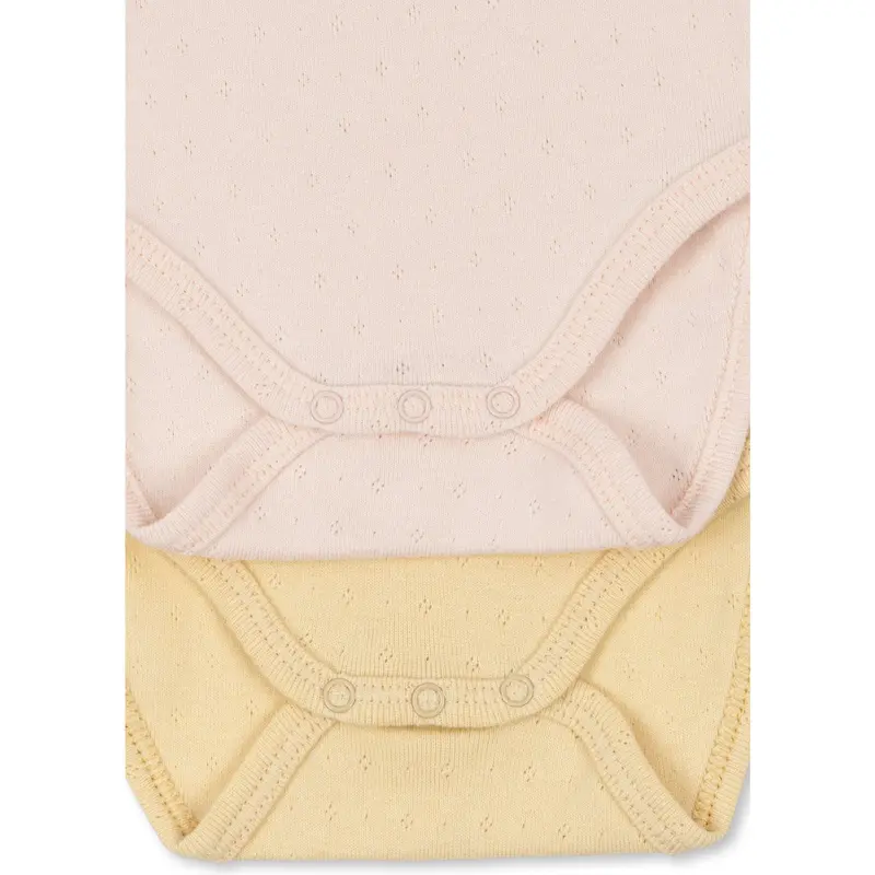 Konges Sløjd Banana Crepe/Creole Pink Fanga Perla 2 Pack Ls Body Ocs 2