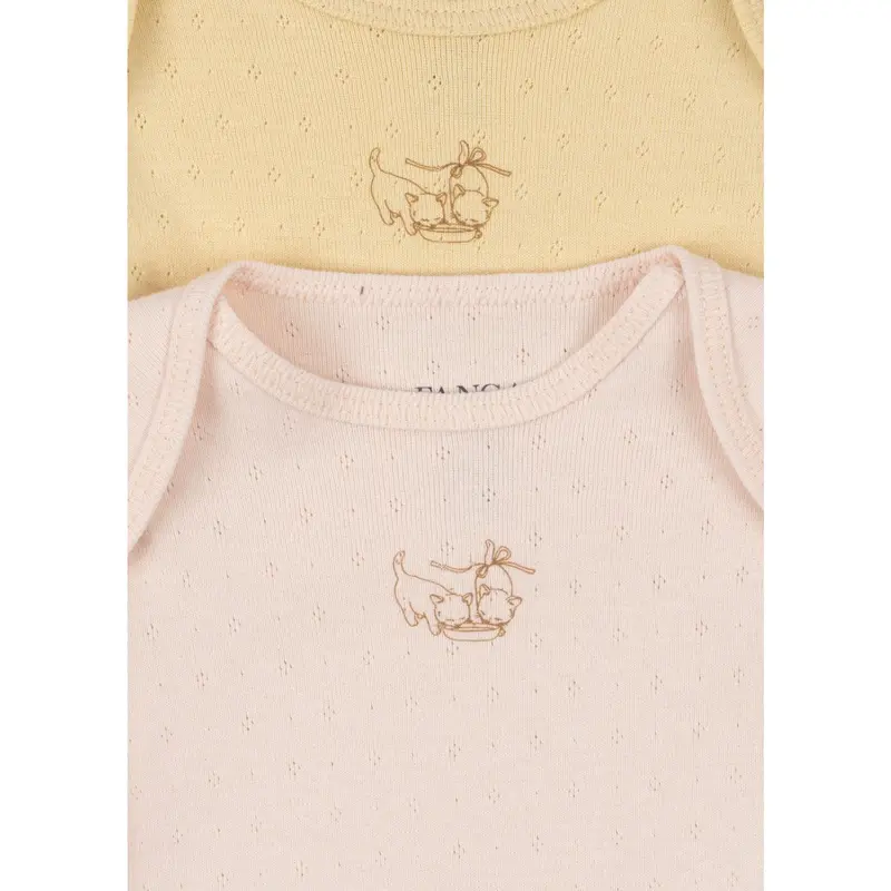 Konges Sløjd Banana Crepe/Creole Pink Fanga Perla 2 Pack Ls Body Ocs 4
