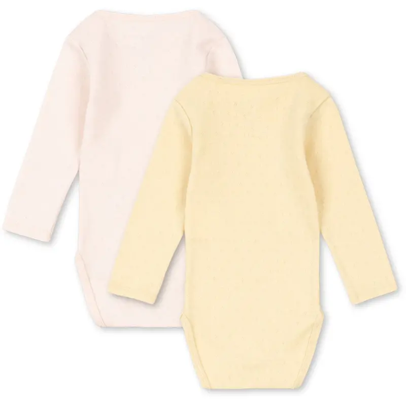 Konges Sløjd Banana Crepe/Creole Pink Fanga Perla 2 Pack Ls Body Ocs 5