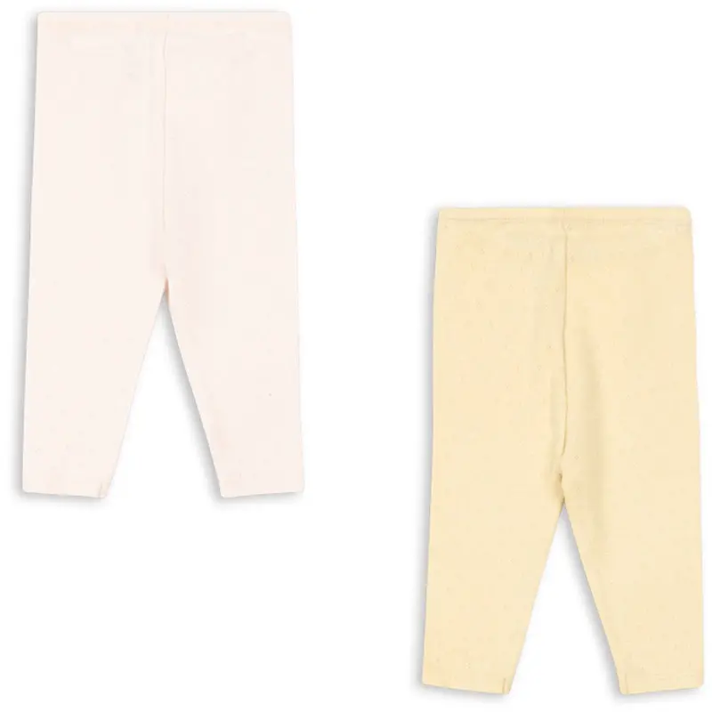Konges Sløjd Banana Crepe/Creole Pink Fanga Perla 2 Pack Pants Ocs 4