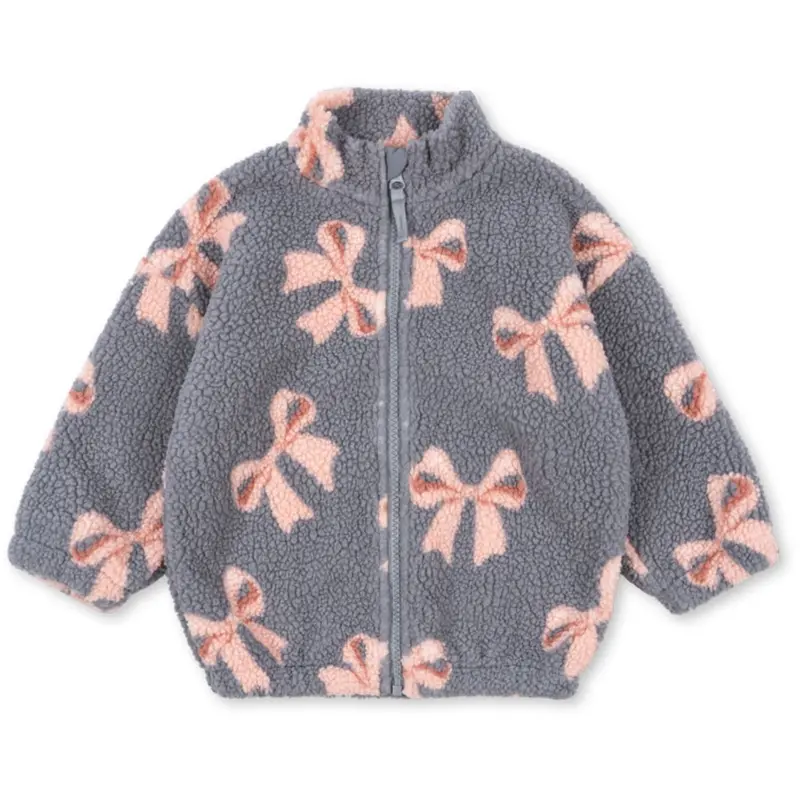 Konges Sløjd Bella Blue Bow Jody Teddy Jacket Grs 1