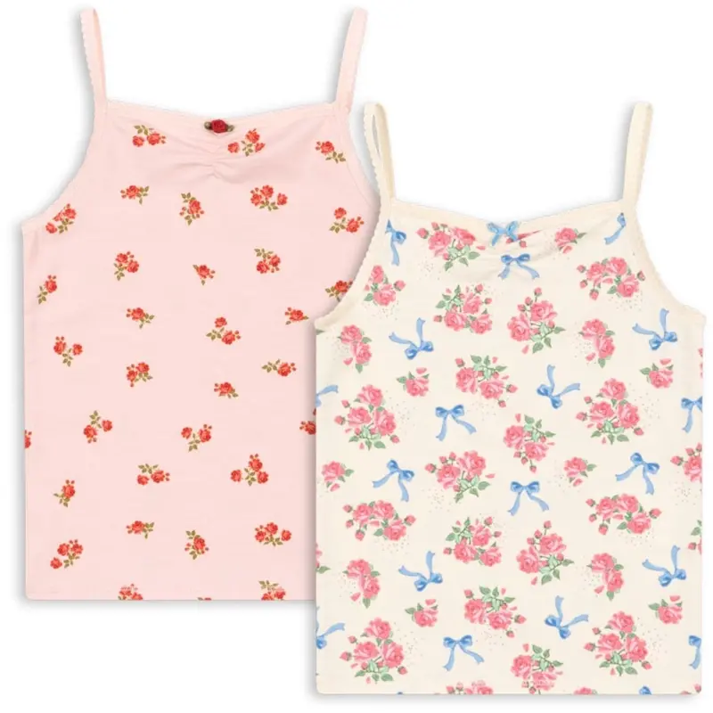Konges Sløjd Bella Rosita/Rosa Pink Basic 2 Pack Strap Top Gots 1
